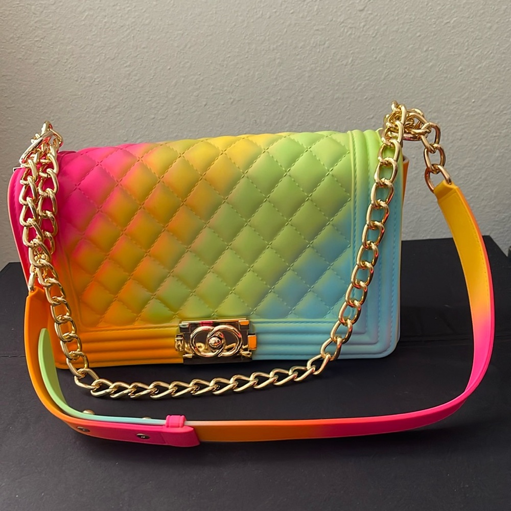 Multi Colored Pastel Jelly Purse